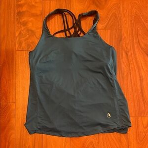 Women's Strappy Back Tank Top - Dark Green